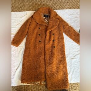 J.Crew Teddy Coat – Long Brown Jacket (XS) – Mint Condition